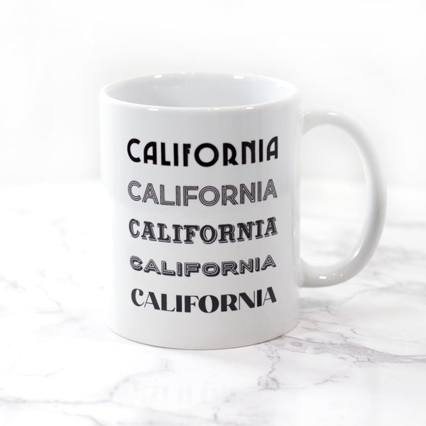 California Typography Mug